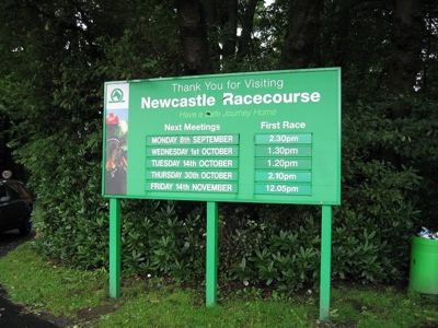 Newcastle Racecourse Sign